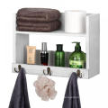 2 Tier Wood Coat Towel Rack for Bathroom